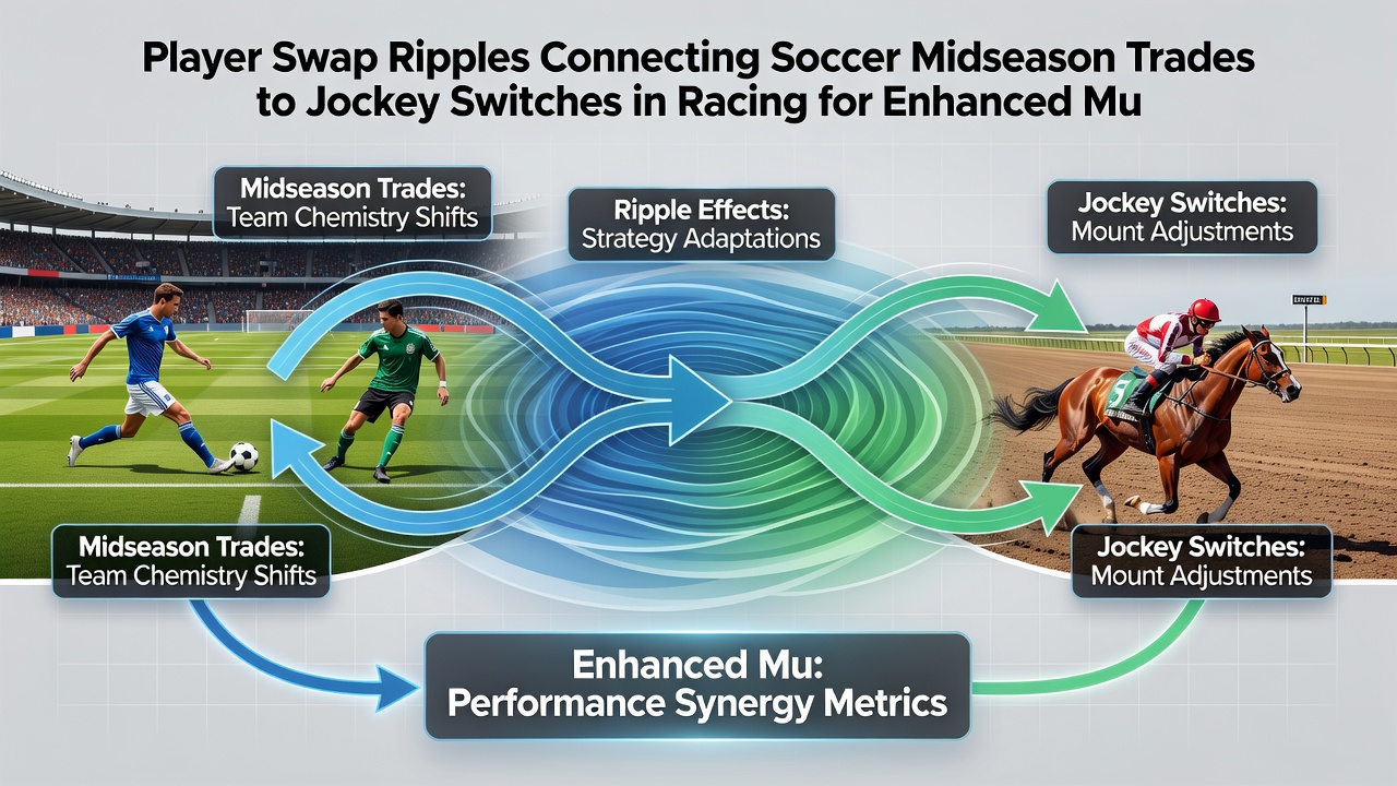 Data visualization showing correlations between soccer transfers and jockey switches