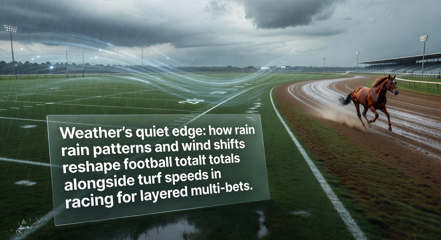 Rain-soaked football pitch with players adapting to wet conditions during a match