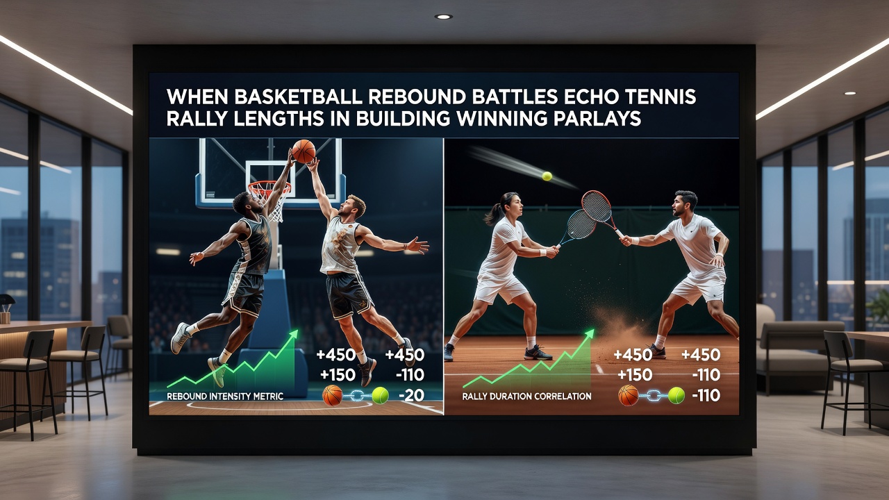Data visualization charts comparing basketball rebound statistics with tennis rally length distributions